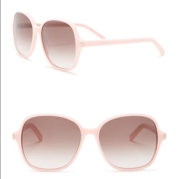 Saint Laurent Accessories - SAINT LAURENT 57mm Oversize Square Sunglasses pink